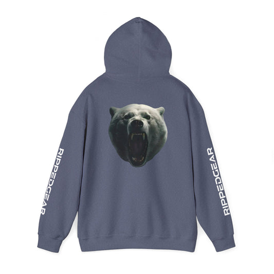 White Bear RIPPEDGEAR Heavy Blend™ Hoodie – Power Meets Comfort