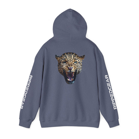 Leopard RIPPEDGEAR Heavy Blend™ Hoodie – Power Meets Comfort